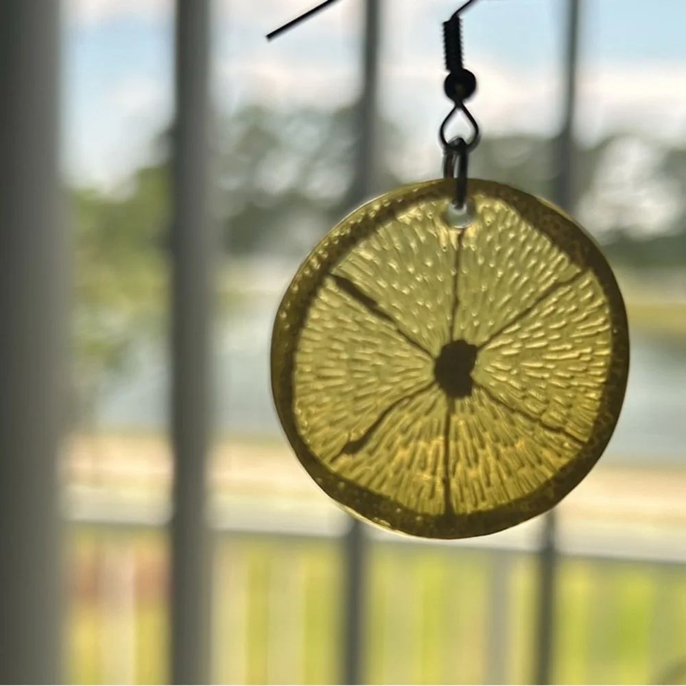 🍋🥂 Host Pick 🥂 New Transluscent Citrus Slices Earrings - Picture 2 of 10